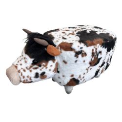 Alpine Corporation 27"L Farm Black and White Cow Footstool