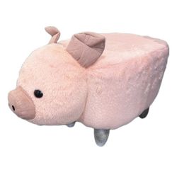 Alpine Corporation 27"L Farm Pink Pig Footstool