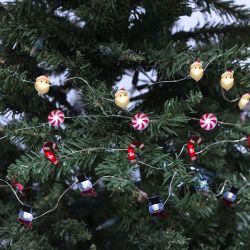 Alpine Corporation Christmas Icon LED String Lights - Tray Pack of 24