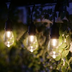 Alpine Corporation 10pc Vintage Edison Bulb String Lights with Timer w/LEDs