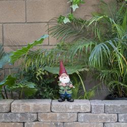Alpine Corporation `Hunting Green Shirt Garden Gnome Statue