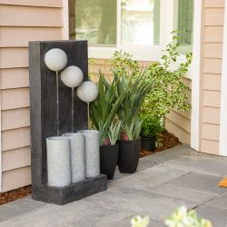 Alpine Corporation 3-Tier Calming Infinity Fountain with LED Lights