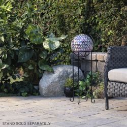 Mosaic Gazing Globe with Colorful Teardrop Design