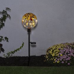 Solar Rainbow Splashes Glass Ball LED Garden Stake