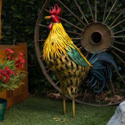 Multi-Color Feathered Rooster