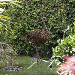 Metal Ostrich Statue