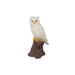 Alpine Corporation 31"L White Owl on Tree Trunk Statuary