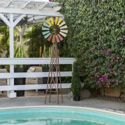 Multicolor Metal Garden Windmill