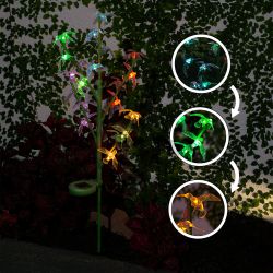 Alpine Corporation 37" Tall Outdoor Solar Color Changing Hummingbird LED Light Stake