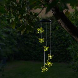 Solar Bee Mobile with Cool White LED Lights