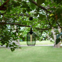 Solar Mesh Hanging Lantern with 24 Warm White LED Lights