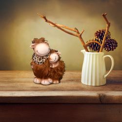 Alpine Corporation 16"L Ceramic Cows Statue-Tray Pack Of 12