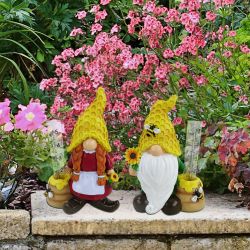 Alpine Corporation Garden Gnome with Rain Gauge - Assorted of 2