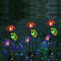 Solar Exotic Flower Garden Stake w LED Lights-Tray pack of 16