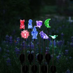 Solar Acrylic Color Changing LED Stakes-Assorted Tray of 20