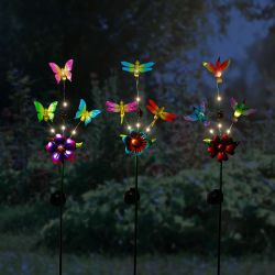 Solar Triple Garden Friends Garden Stake-Asstd Display of 9