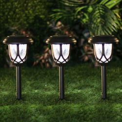 Alpine Corporation Solar Bronzed Pathway LED Lights - Tray Pack of 6