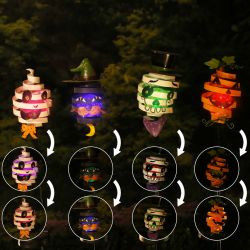 Alpine Corporation 21"L Spiral Bouncy Halloween Garden Stakes- Assorted Tray Pk of 20