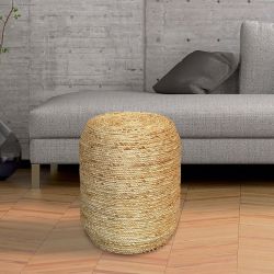 15"L Woven Hyacinth Stool