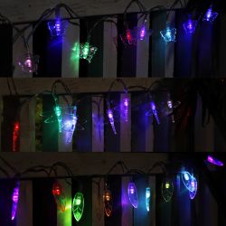 10pc Insect/Leaf String Lights w/Color-Changing LED Lights