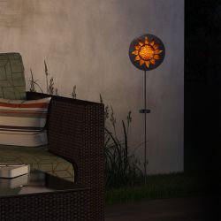 Alpine Corporation 40" Tall Outdoor Solar Powered Garden Stake Sunflower Design with LED Lights