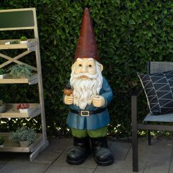50'' Gnome with Bird Statuary